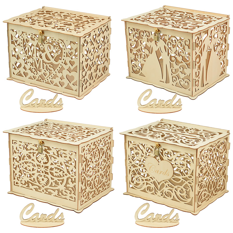 Card Index Box - 30X24X21cm Tự Làm Quà Cưới Thẻ