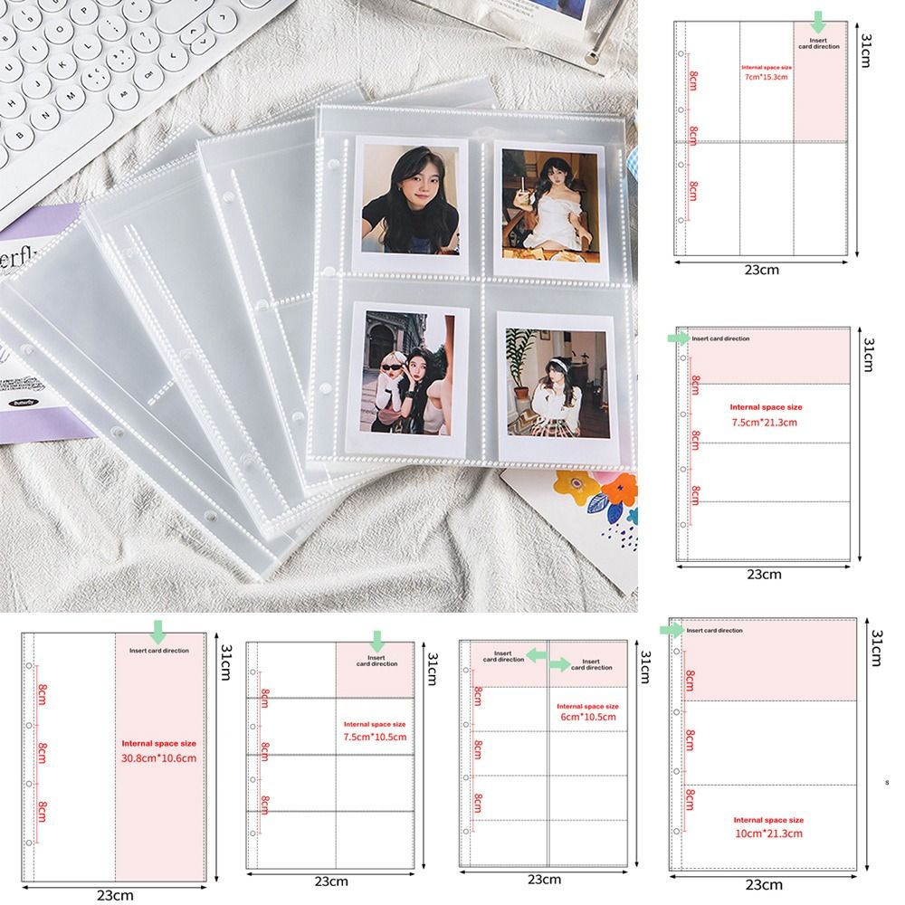 Binder A4 Lever - 10PCS Transparent A4 Kpop Photocard Binder