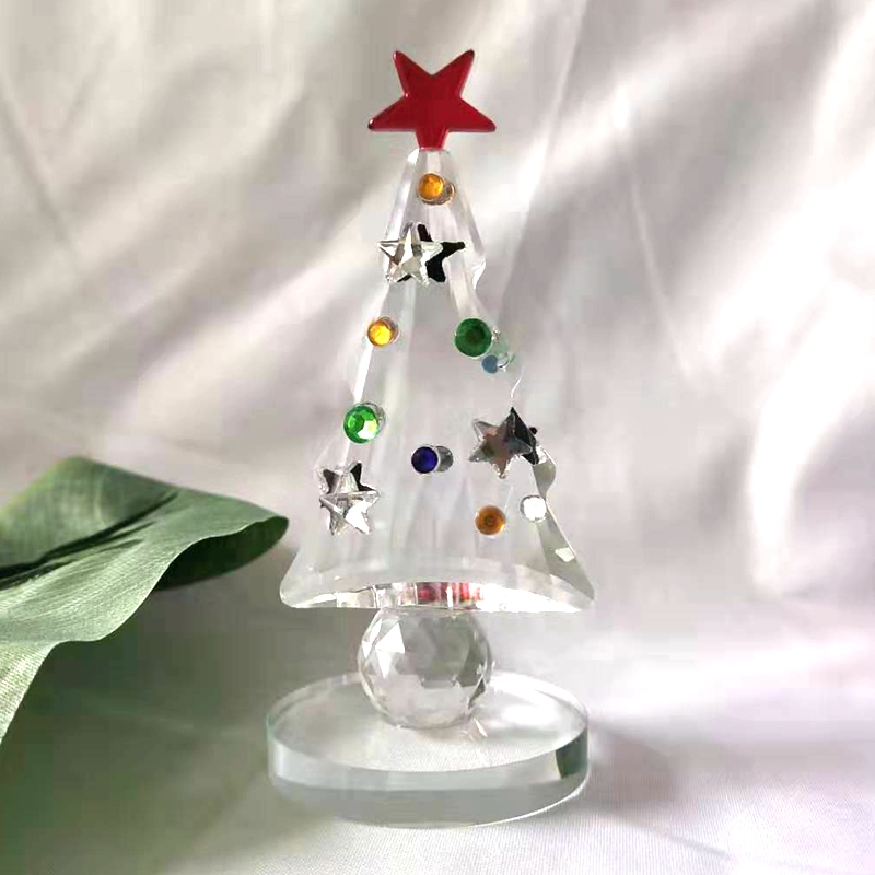 Paper Weight Crystal - Pha Lê Cây Giáng Sinh Hình