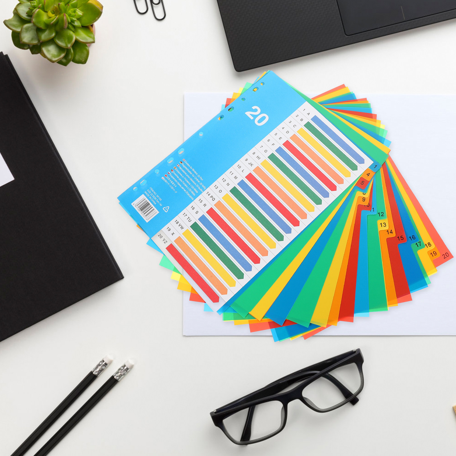 5Pcs Binder Dividers Colorful  - đánh giá và giá Tab Divider A4