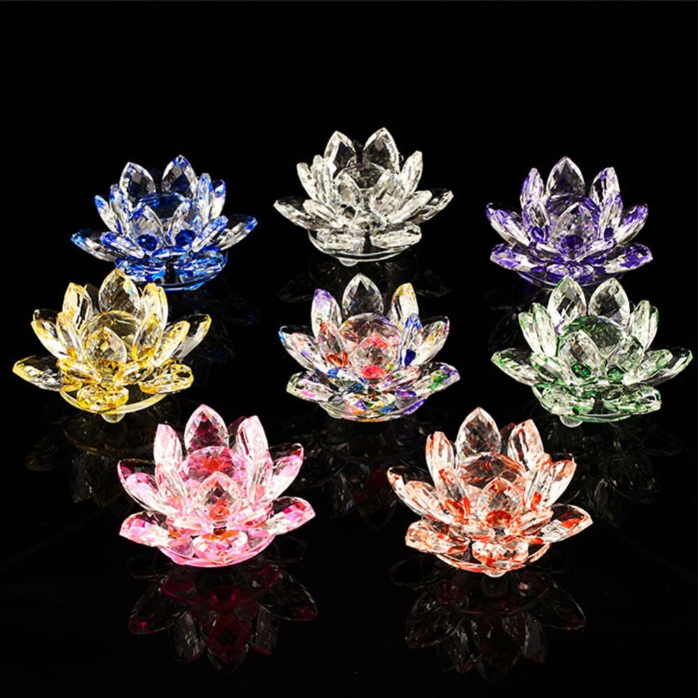 60-140mm Crystal Lotus Flower  - đánh giá và giá Paper Weight Crystal