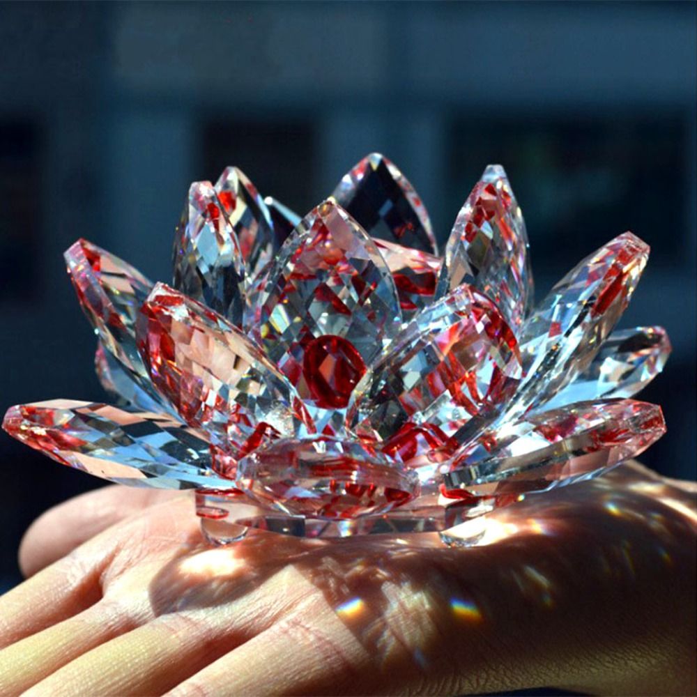 60-140mm Crystal Lotus Flower  - đánh giá và giá Paper Weight Crystal