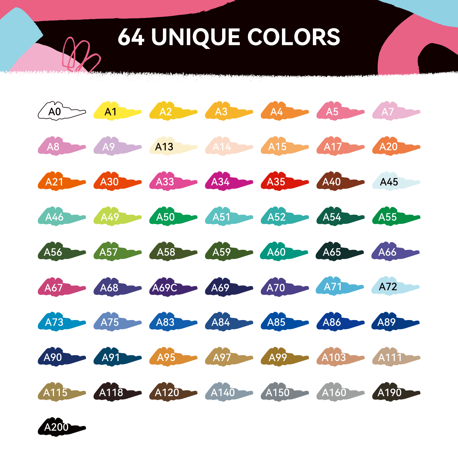 Arrtx 64 Colors Acrylic Paint  - đánh giá và giá Copic Marker Classic