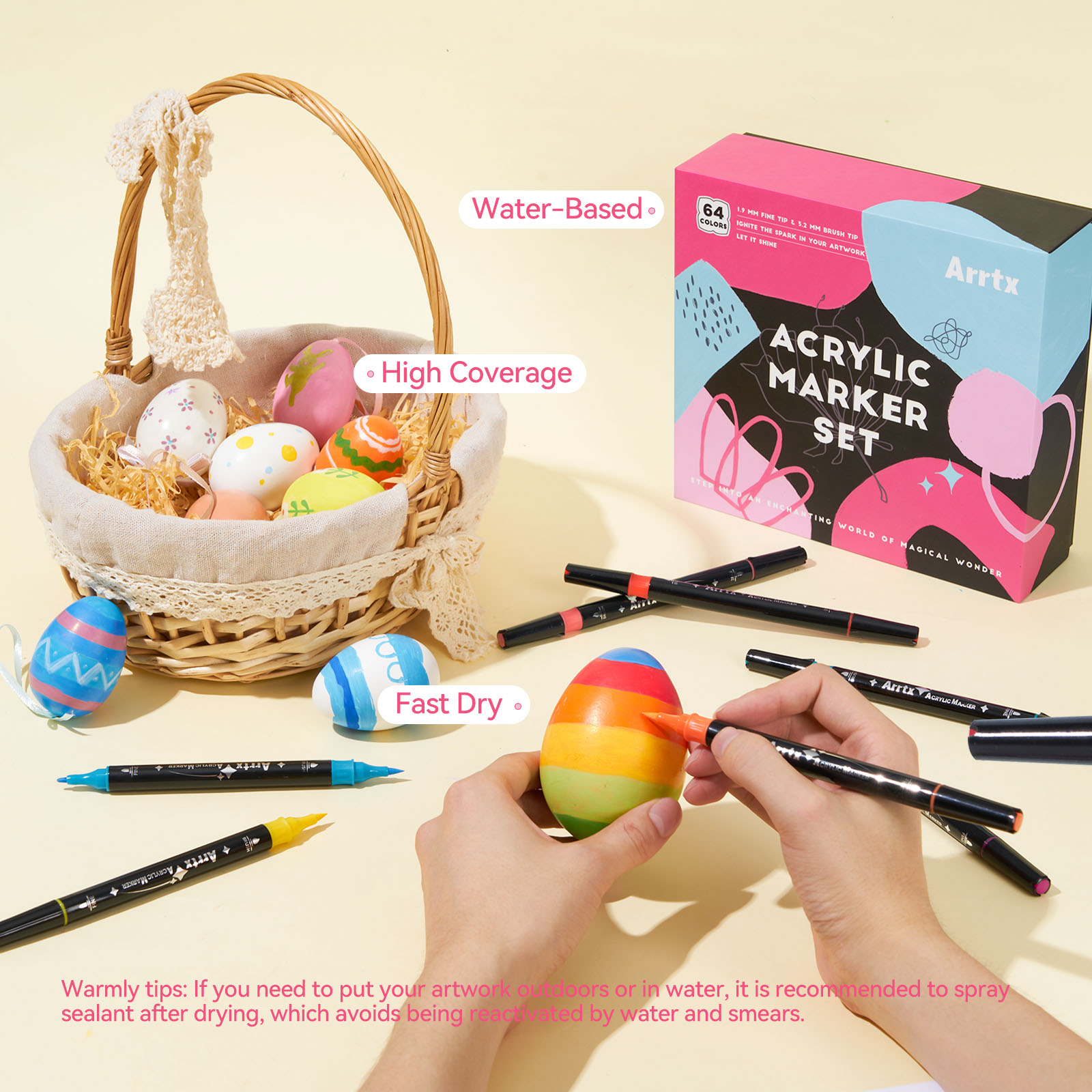 Arrtx 64 Colors Acrylic Paint  - đánh giá và giá Copic Marker Classic