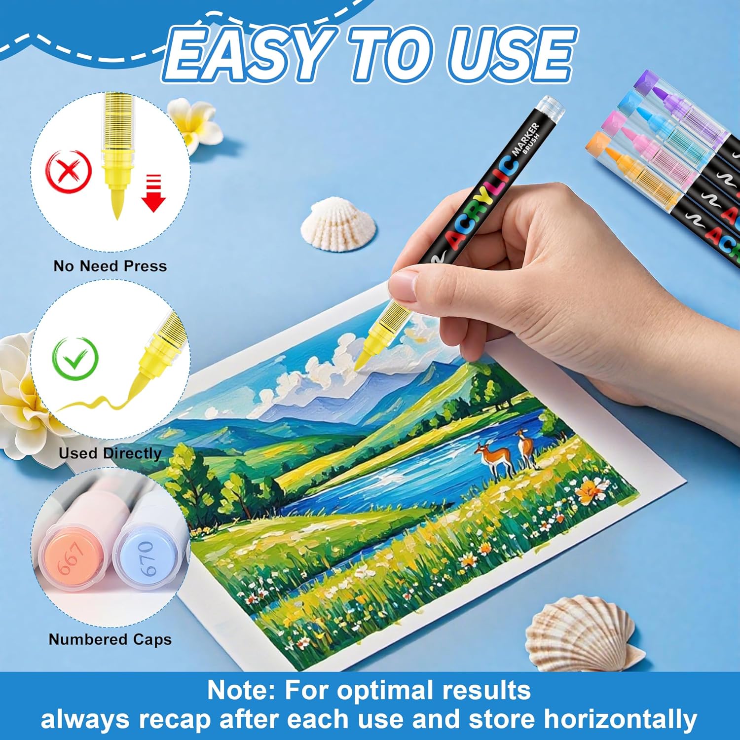 12-120 Colors Acrylic Paint Ma - đánh giá và giá Copic Marker Classic