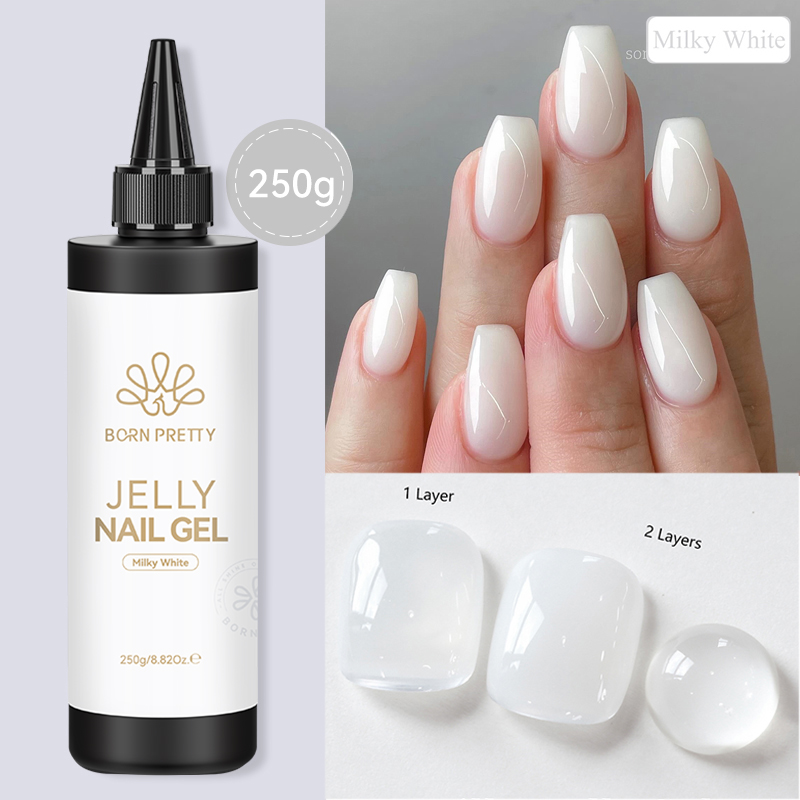 BORN PRETTY 250g Jelly Milky W - đánh giá và giá Gel Refill Pack