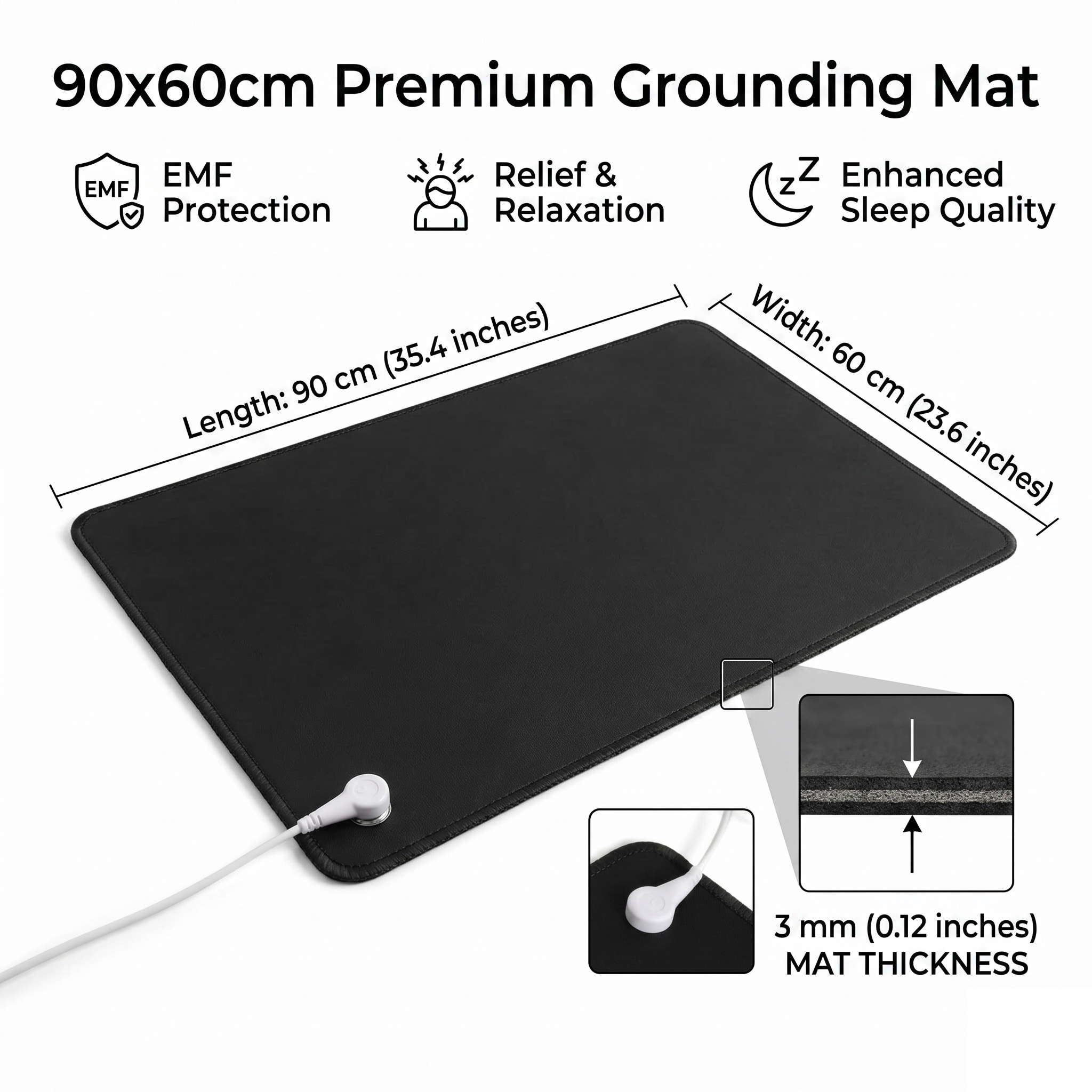 3mm PU Leather Grounding Mat E - đánh giá và giá Leather Desk Pad